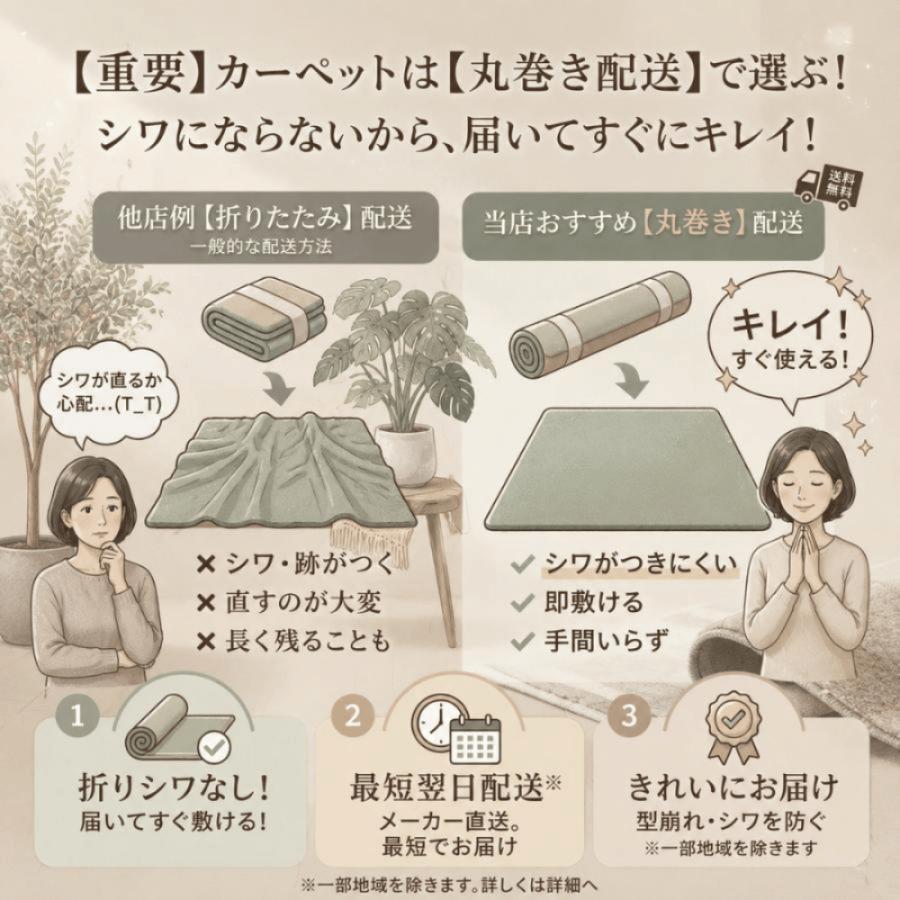 カーペット 10畳 厚手 変形加工代金込み 安い 北欧 おしゃれ 日本製 無地 ラグマット 352×440cm PRV | スミノエ | 21