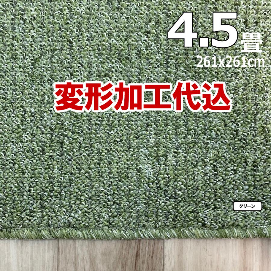カーペット 4畳半 厚手 変形加工代金込み 安い フワフワ 防ダニ 北欧 おしゃれ 日本製 江戸間 261×352cm PRV | スミノエ | 12