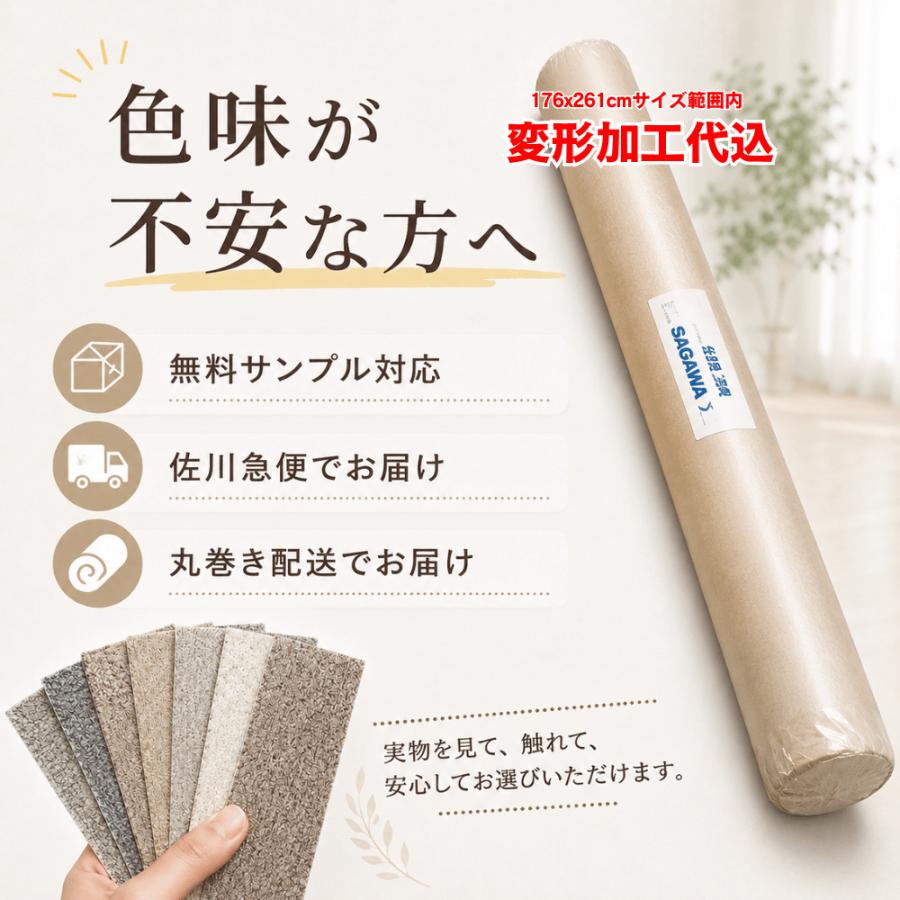カーペット 4.5畳 261×261cm 変形加工代込み 厚手 防音 ラグマット 北欧 日本製 PSRV | スミノエ | 11