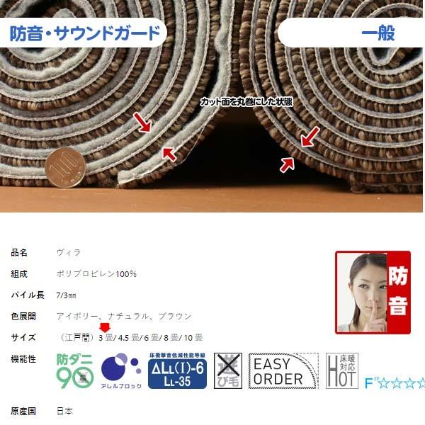 カーペット 3畳 厚手 防音 防ダニ 日本製 北欧 おしゃれ 絨毯 VILシリーズ VILEJ30 | スミノエ | 08