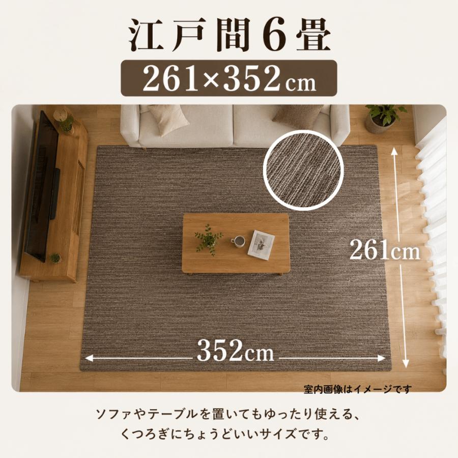 スミノエ カーペット 6畳 厚手 防音 防ダニ 日本製 床暖対応 ホット