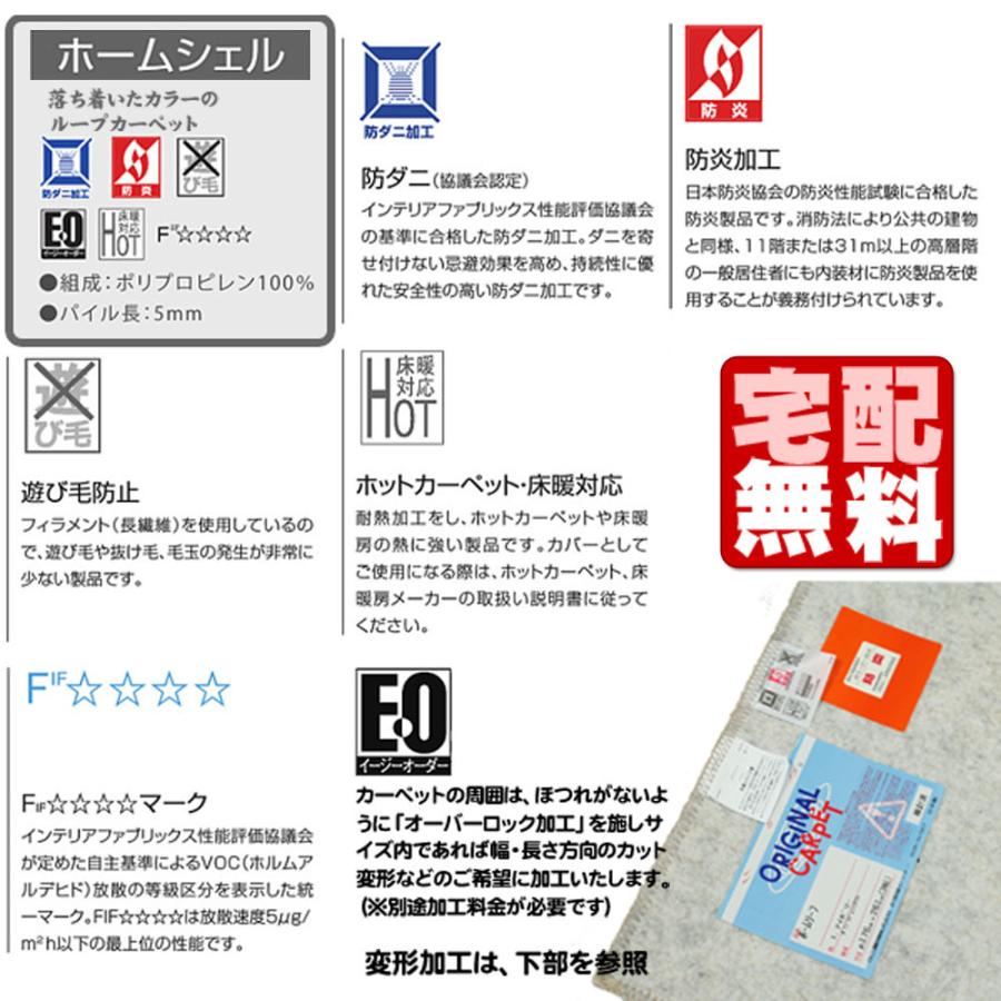 カーペット 10畳 防炎 防ダニ 厚手 床暖対応 日本製 おしゃれ ホームシェル | スミノエ | 16