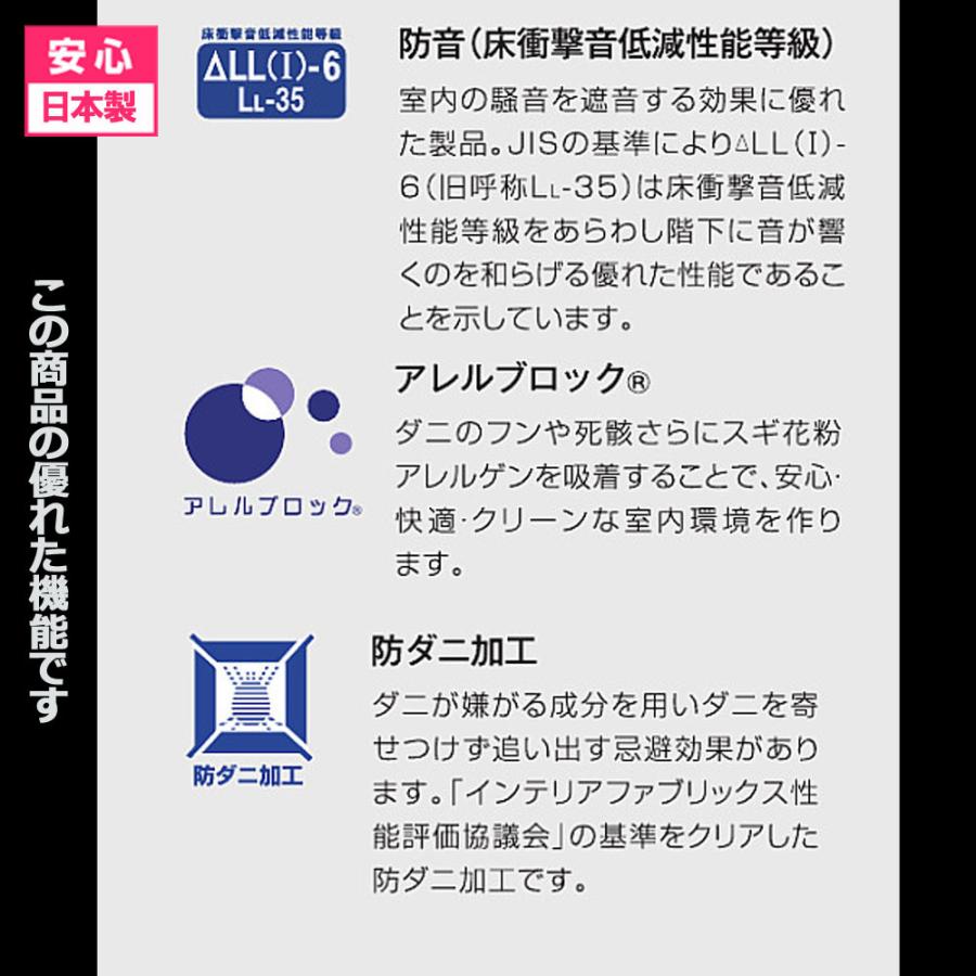 カーペット 10畳 絨毯 じゅうたん 日本製 おしゃれ 厚手 ラグ 江戸間 防ダニ ラグマット 安い 352×440cm 防音 sh｜nodac｜21