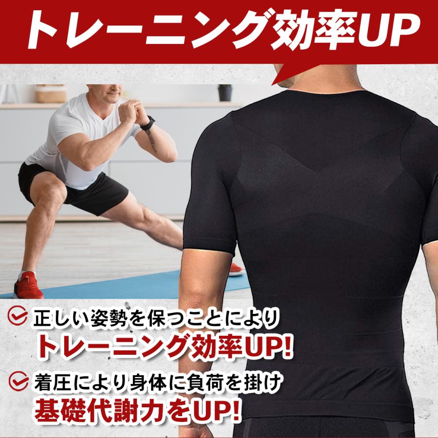 加圧シャツ 加圧インナー コンプレッションウェア 補正下着 メンズ