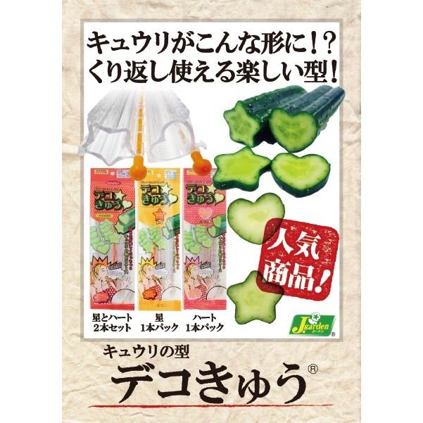 キュウリの型 デコきゅう 星形ハート形 2個セット : 種苗と園芸 農土花