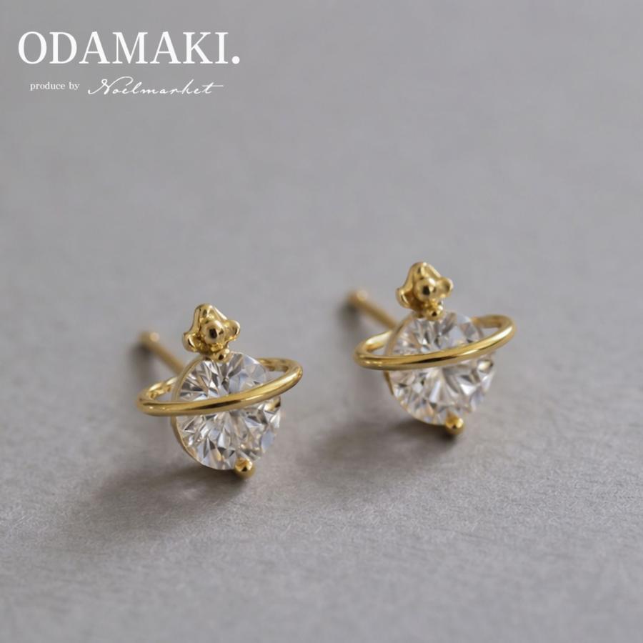 ダイヤ ピアス レディース 金属アレルギー つけっぱなし 18kコーティング K18gp ピンクゴールド 惑星 宇宙 月 プラネット 最大73 Offクーポン