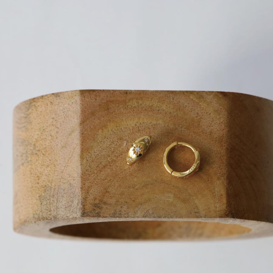 ピアス アレルギー対応 つけっぱなし フープピアス 18金 レディース 金属アレルギー シルバー925 ハワイアンジュエリー |  | 18