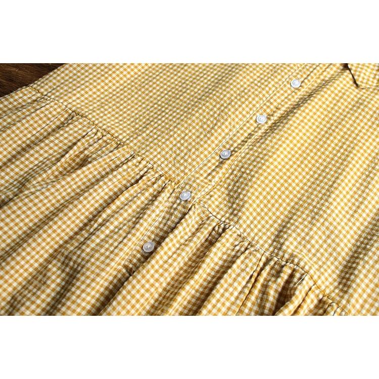 ワンピース レディース 40代 50代 きれいめ 春 夏 春夏 綿 ギンガム