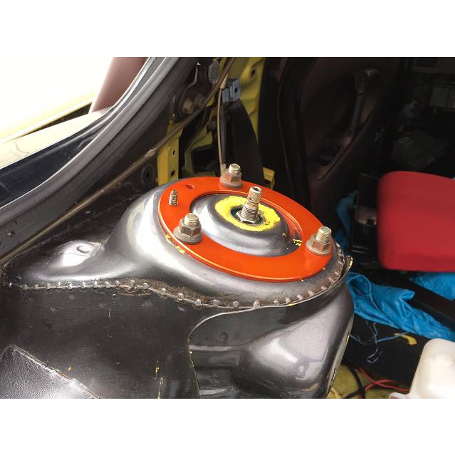 FD3S RX-7 リアアッパー補強プレート 2枚 ブラック スーパーナウ