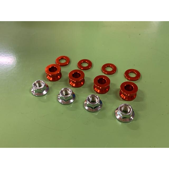 RGV250γ 88-95 チャンバーフランジカラー オレンジ スーパーナウ