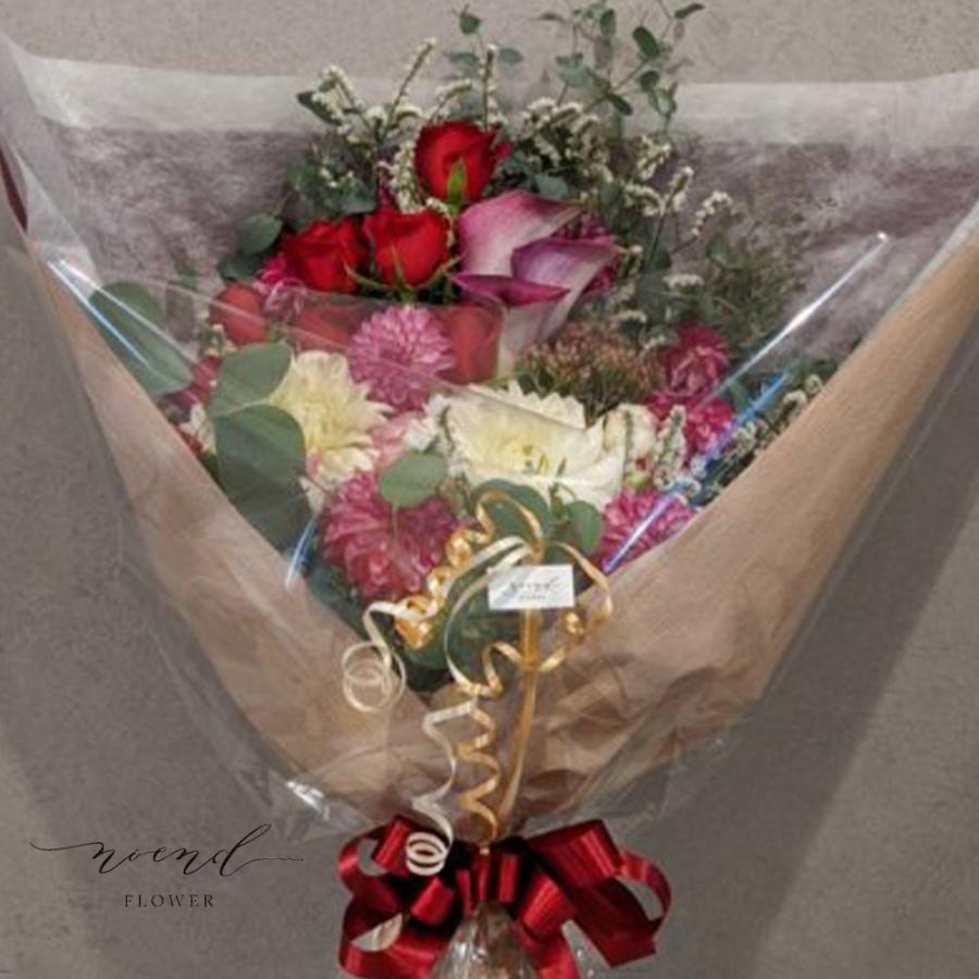 激安 クール便でお届け 花ギフト 季節のおまかせ花束lサイズ お祝い お誕生日 発表会 記念日 ご長寿祝い