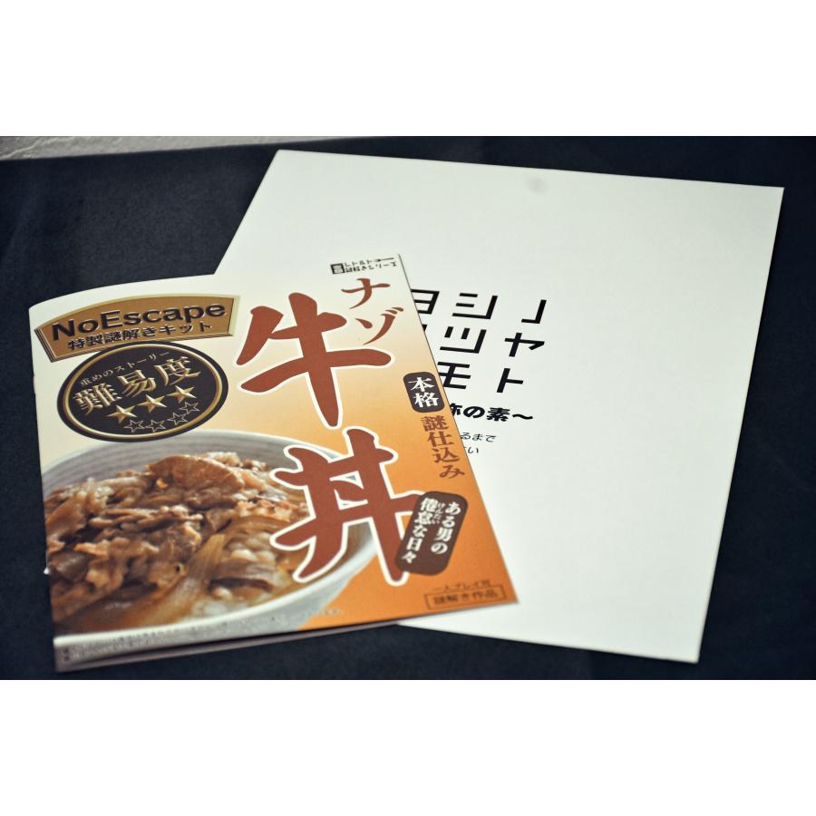 謎解き作品　空想レトルト謎解きシリーズVol.1　ナゾ牛丼〜ある男の倦怠な日々〜　NoEscapeオリジナル |  | 01