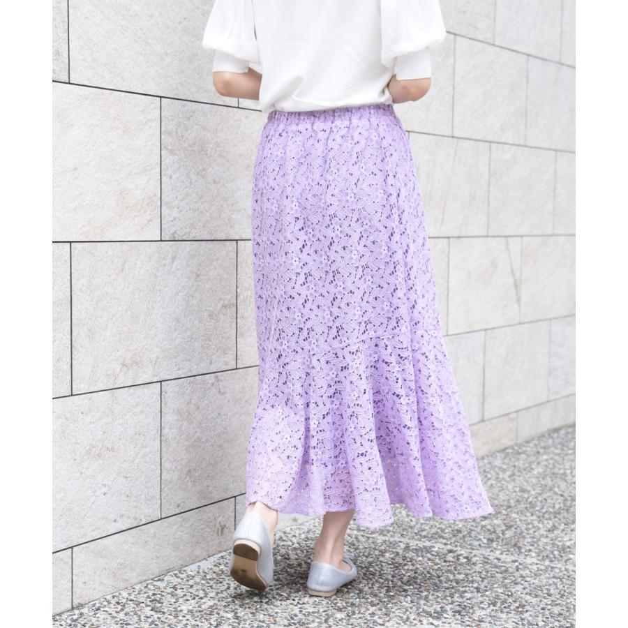 総レースペプラムスカート レディース ナチュラル フェミニン マーメイド シルエット ロング ミント ラベンダー オフホワイト パステルカラー 春色 142n54 Nofallsango 通販 Yahoo ショッピング