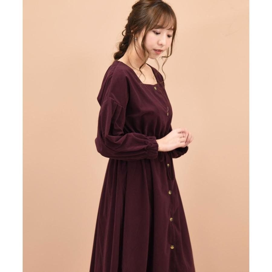 スクエアネック ワンピース おしゃれ かわいい レディース ヴィンテージ風 洋服 トレンド プチプラ サンゴ ブラック キャメル ボルドー カーキ インスタ 156n Nofallsango 通販 Yahoo ショッピング