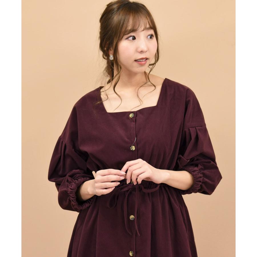 スクエアネック ワンピース おしゃれ かわいい レディース ヴィンテージ風 洋服 トレンド プチプラ サンゴ ブラック キャメル ボルドー カーキ インスタ 156n Nofallsango 通販 Yahoo ショッピング