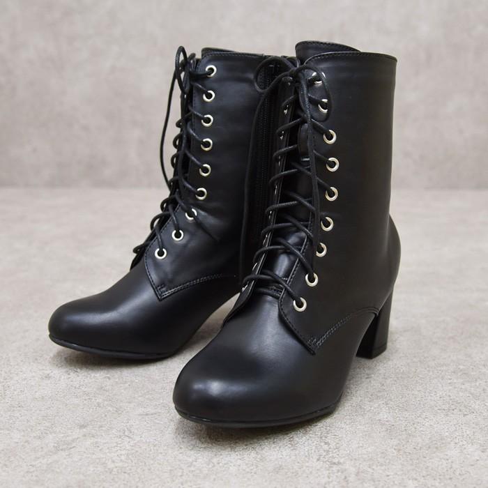 靴 シューズ レディース ブーツ 袴 卒業式 レースアップ ショートブーツ ヒール コスプレ 人気 インスタ 衣装 袴ブーツ ブラック 黒 合皮 おしゃれ 73njb Nofallsango 通販 Yahoo ショッピング
