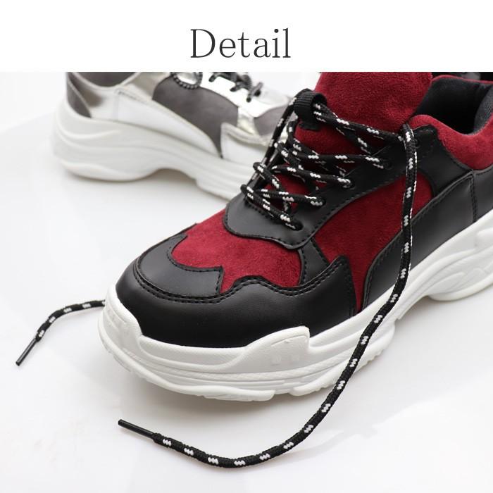 シューズ スニーカー レディース ダッドスニーカー 軽い ダサ可愛い 原宿系 インスタ映え ブラック 黒 シルバー ワインカラー 98nsl Nofallsango 通販 Yahoo ショッピング