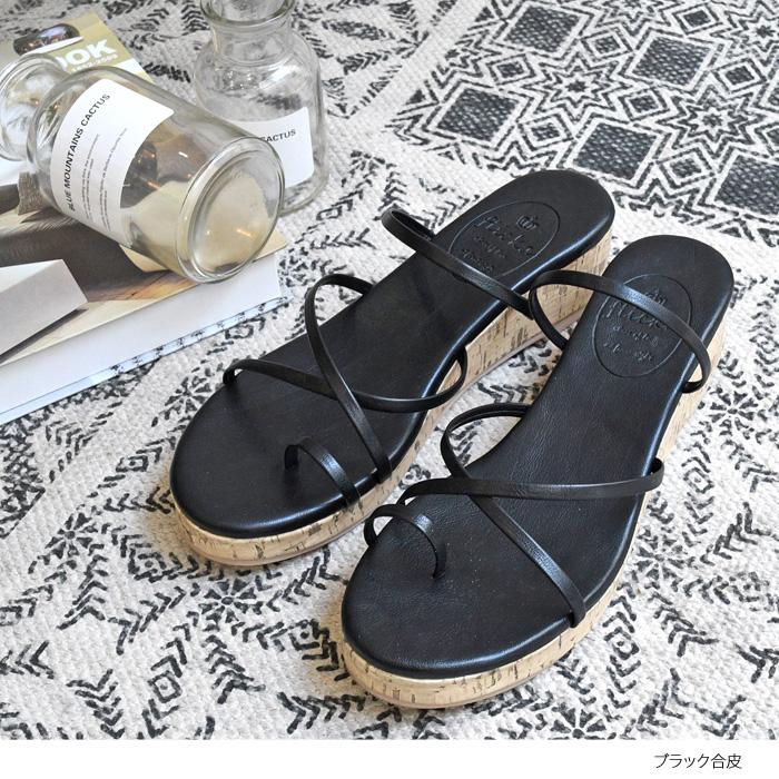 細ストラップ 華奢 ウエッジソール プラットフォーム コルク 厚底 レディース サンダル ミュール 低身長コーデ 歩きやすい 美脚 おしゃれ かわいい 98ns Nofallsango 通販 Yahoo ショッピング