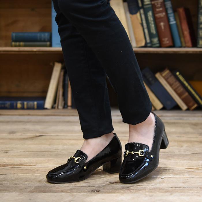 靴 レディース ローファー ミドルヒール ビット スクエアトゥ 春コーデ ブラック ブラウン ベージュ クロコ エナメル 美脚 通勤 痛くない 高見え 大人女子 98np Nofallsango 通販 Yahoo ショッピング