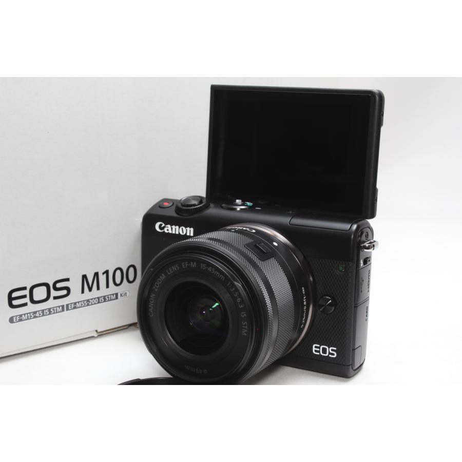 キヤノン ミラーレス一眼 Canon EOS M100 レンズキット ブラック キヤノン ミラーレス一眼 Canon EOS M100 レンズキット ブラック