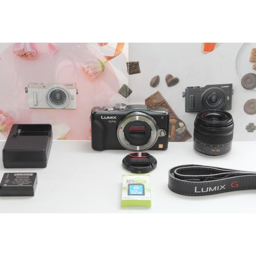 LUMIX GF6 ミラーレス一眼 3レンズセット Panasonic ショット数極少 ミラーレス一眼 パナソニック LUMIX