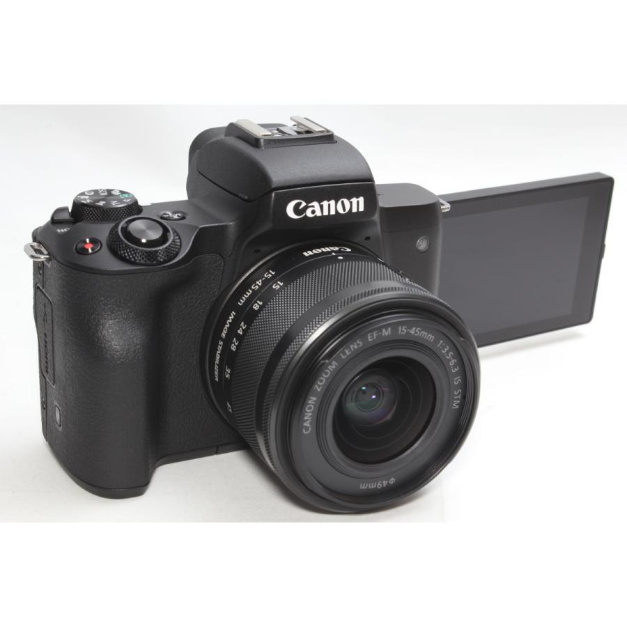 ミラーレス一眼 Canon キヤノン EOS Kiss M EF-M15-45 IS STM レンズキット ブラック 新品SDカード付き｜nogi-camerayshop｜03