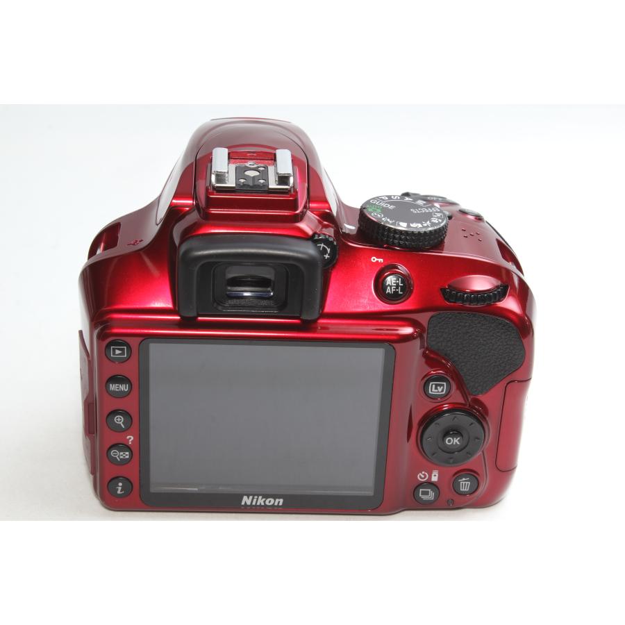 新品✩NIKON 　D3400 　レンズ付き　一眼レフ ニコン 一眼レフ Nikon D3400 レンズキット レッド 新品SDカード