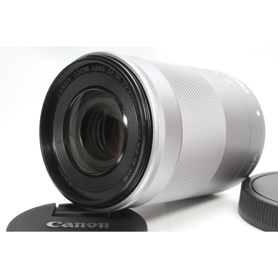 望遠レンズ Canon キヤノン EF-M 55-200mm F4.5-6.3 IS STM レンズ シルバー ミラーレス用｜nogi-camerayshop