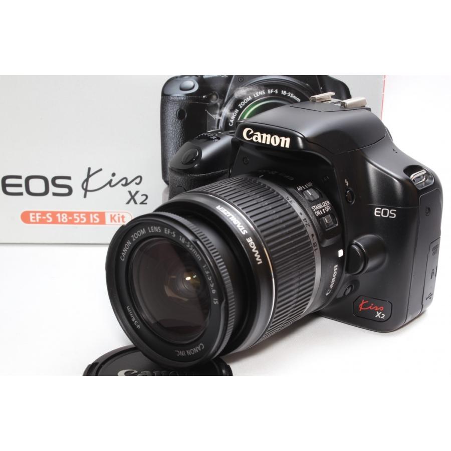 一眼レフ Canon キヤノン EOS Kiss X2 レンズキット 手ブレ補正 新品SD