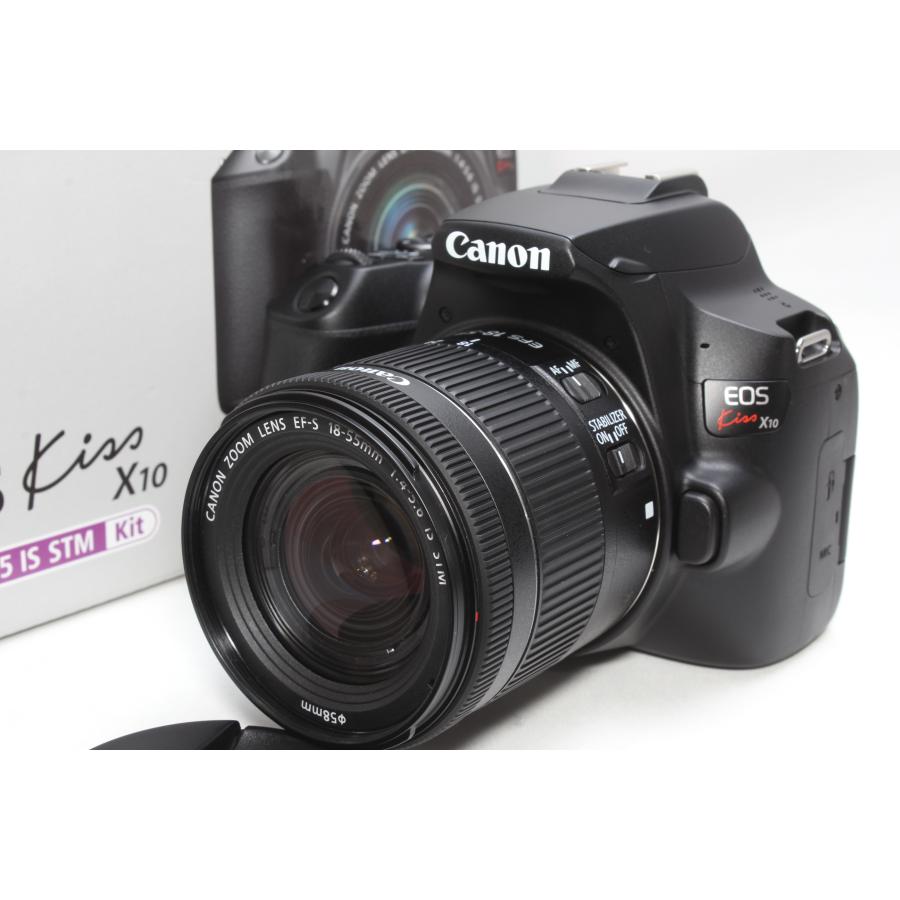 一眼レフ Canon キヤノン EOS Kiss X10 レンズキット ブラック 新品SD