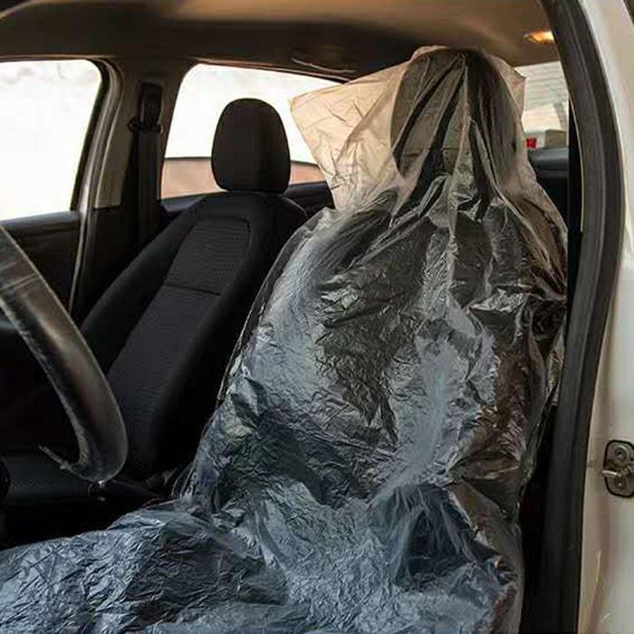 春夏新作モデル ビニールシートカバー 使い捨て シートカバー 整備用 養生シートカバー シート 運転席 助手席 車 100枚 用