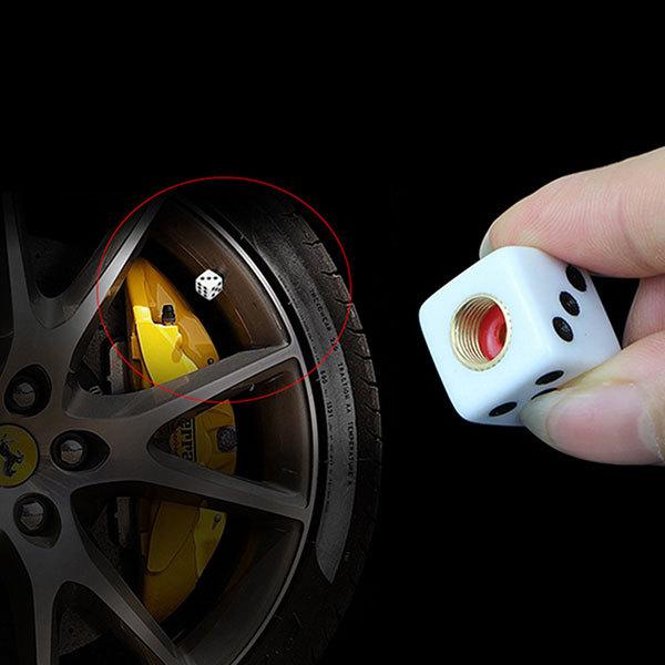 タイヤ エアバルブ キャップ 4個組 ホイール カスタム 汎用 エアバルブキャップ サイコロ 車 送料無料 1q Airval Dice Nogistic 通販 Yahoo ショッピング