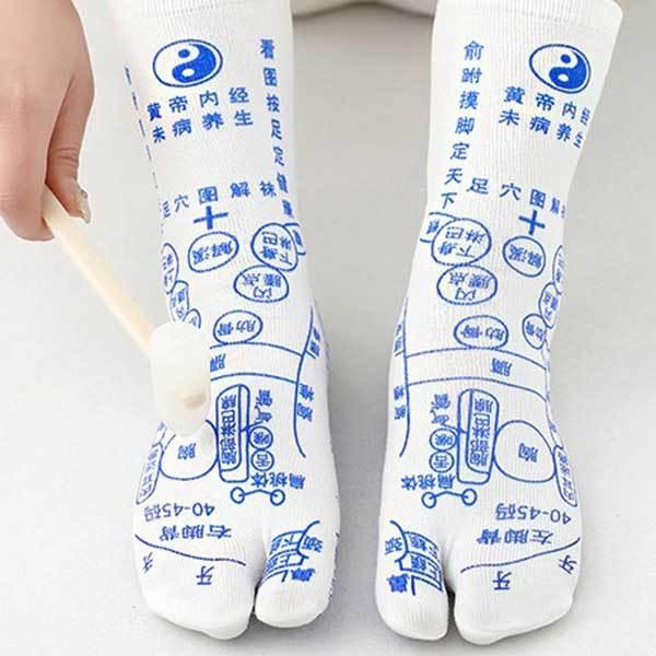 柔らかい 足つぼ 足ツボ 靴下 足裏 プリント ソックス 足つぼ靴下 ツボ押し ツボ押し棒つき Aynaelda Com