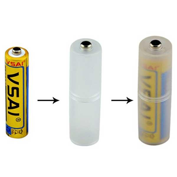 電池スペーサー 単3形スペーサー スペーサー 5個入りパック 単4電池を単3に 変換 単4電池⇒単3電池に変換｜nogistic｜02