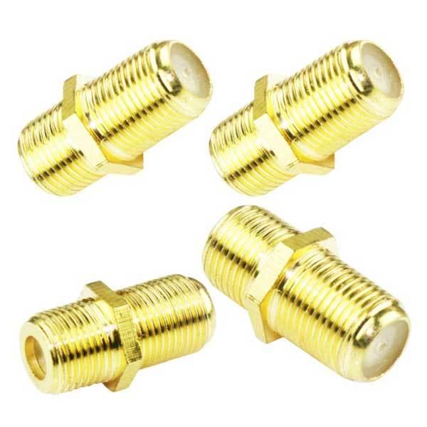 春夏新作モデル 同軸ケーブルコネクタ F型中継接栓 金メッキ アンテナ線延長 Tvケーブル接続 中継アダプタ アンテナ 同軸ケーブル D0dd Net