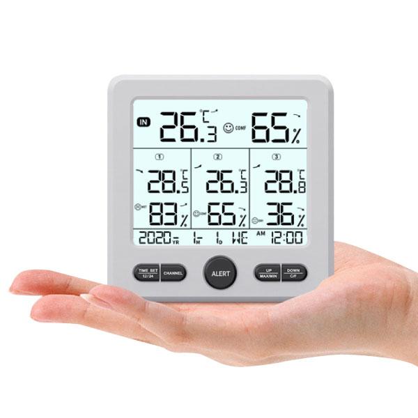 デジタル温度湿度計 外気温度計 卓上 デジタル時計 日付 温湿度計 ワイヤレス 室外 室内 温度計｜nogistic｜07