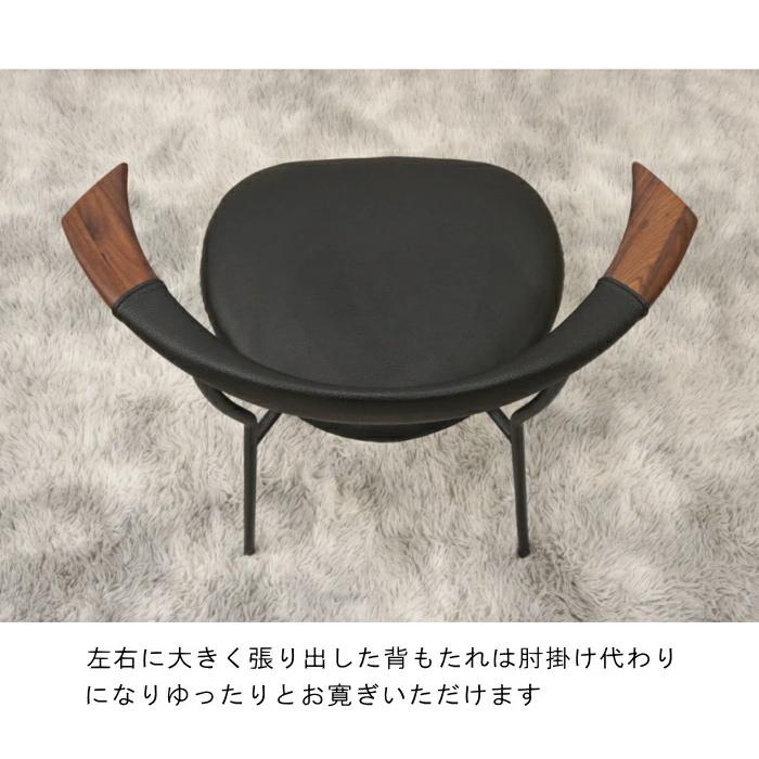 ダイニングチェアー 食卓椅子 2脚セット 北欧 アイアン脚 ステンレス脚 軽量 軽い ブラウン ブラック PVC ソフトレザー おしゃれ ハーフアーム 単品販売_11