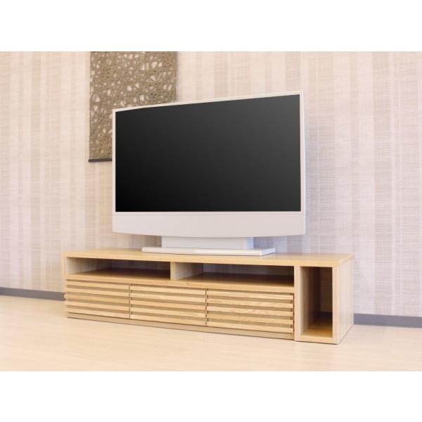 テレビボード ロー テレビ台 幅153cm 伸縮 伸長式 スライド ボーダー 