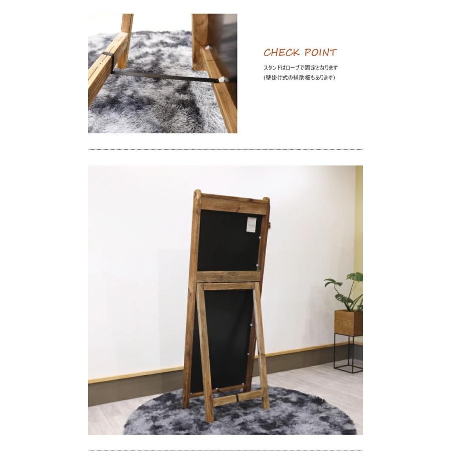 スタンドミラー 壁掛け式 パイン材 165cm高 幅62cm カフェ風 ヴィンテージ おしゃれ 古木 アンティーク風 リサイクルウッド 木製 古材 北欧