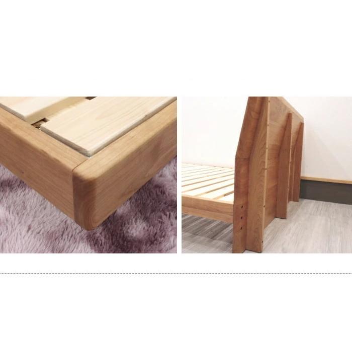 ベッドフレーム セミオーダーメイド クィーン ウォールナット レッド