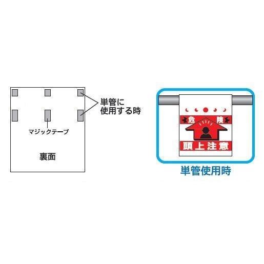 【安全興業】単管垂幕 TT-12 「この先 あぶない 入ってはいけません」｜nogyo-shizai｜02