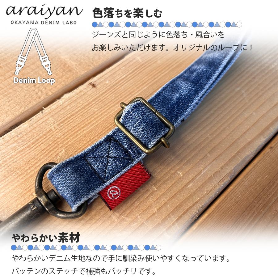 araiyan】 日本製 アライヤン デニムループ デニムショルダーベルト