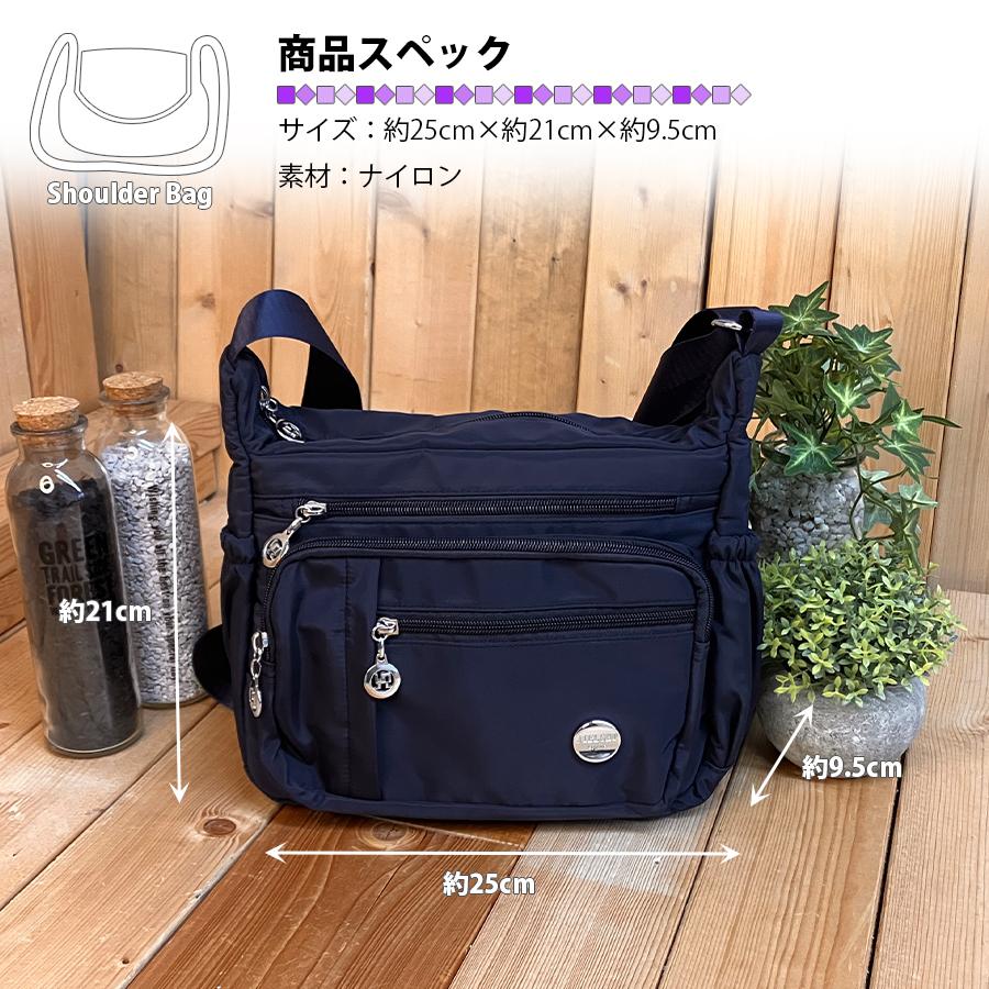 マルチポケット ショルダーバッグ コンパクト ミニサイズ ポーチ 軽量