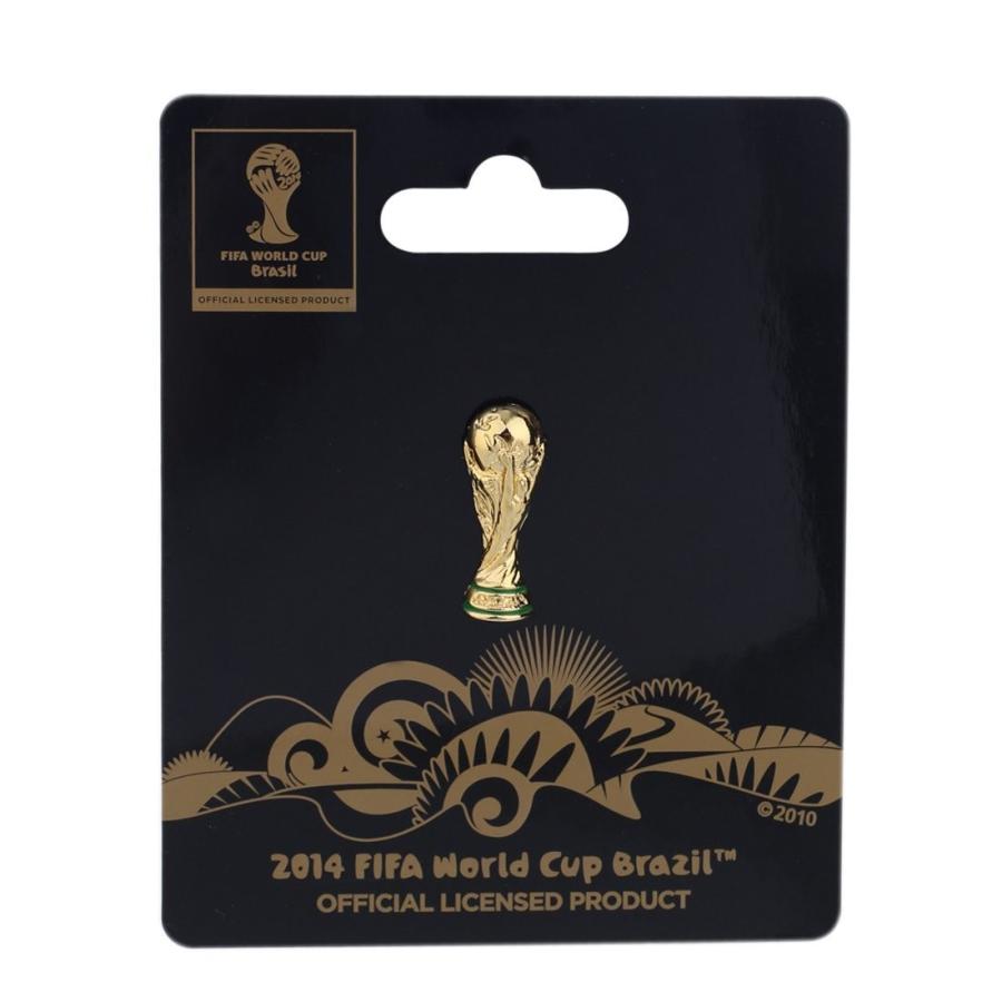 FIFA ワールドカップ トロフィー ピンバッジ 2014 FIFA ワールドカップ 公式グッズ ピンバッジ 半立体トロフィー 約