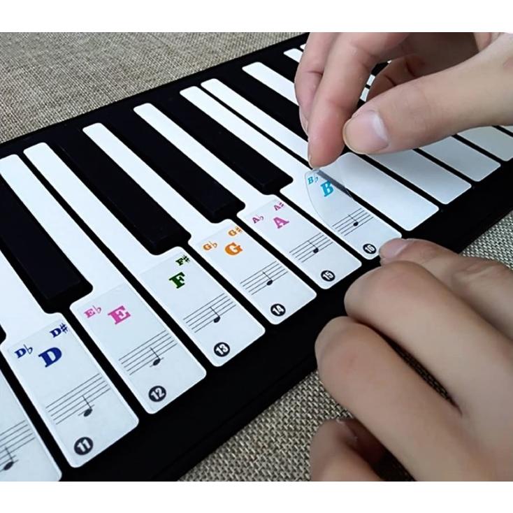 鍵盤キーボードステッカー種類 ファッション通販 ピアノ 音符シール 小学校 初心者 キーボード ステッカー Lb 49 鍵盤ステッカー ピアノ練習