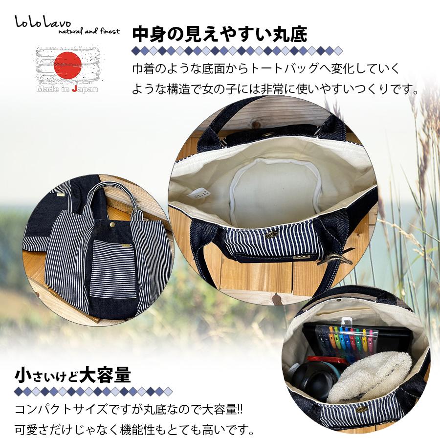 LoLoLavo】 ロロラボ 岡山デニム 日本製 バルーン バッグ ミニトート  