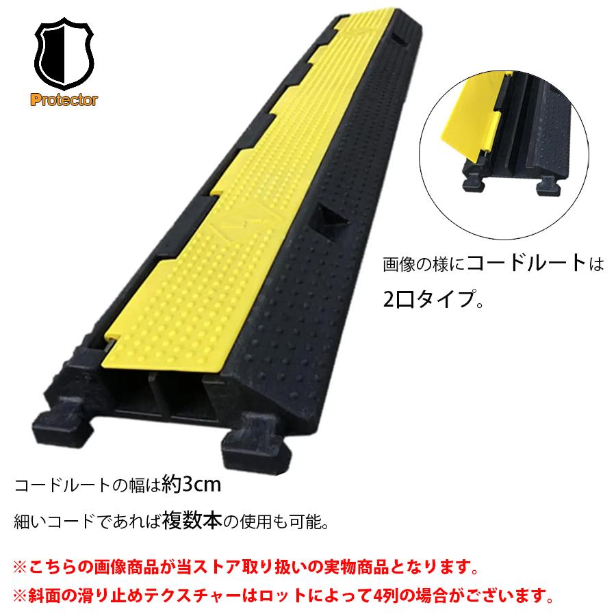 コードプロテクター ２個セット ケーブルプロテクター ケーブルカバー ケーブルガード 2列配管 倉庫 工場 イベント会場 NP-021 区分100S
