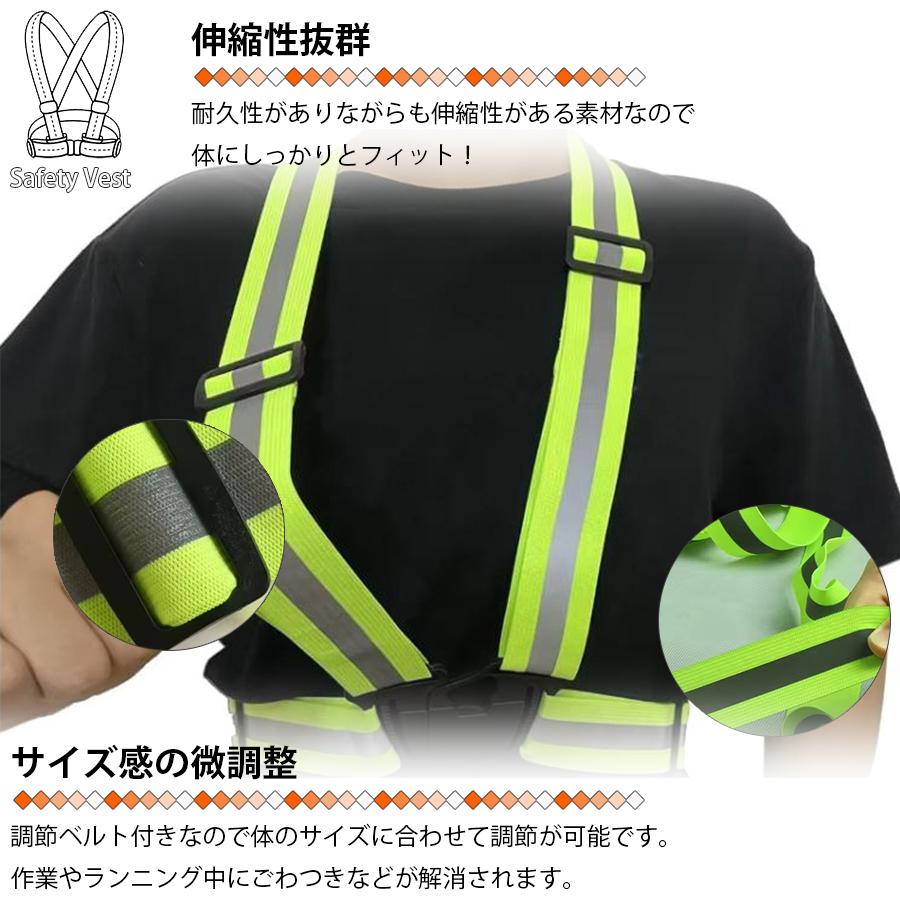 ろんぐらいだぁす! 蛍光イエロー サイクル反射ベスト2.0 size L ろん