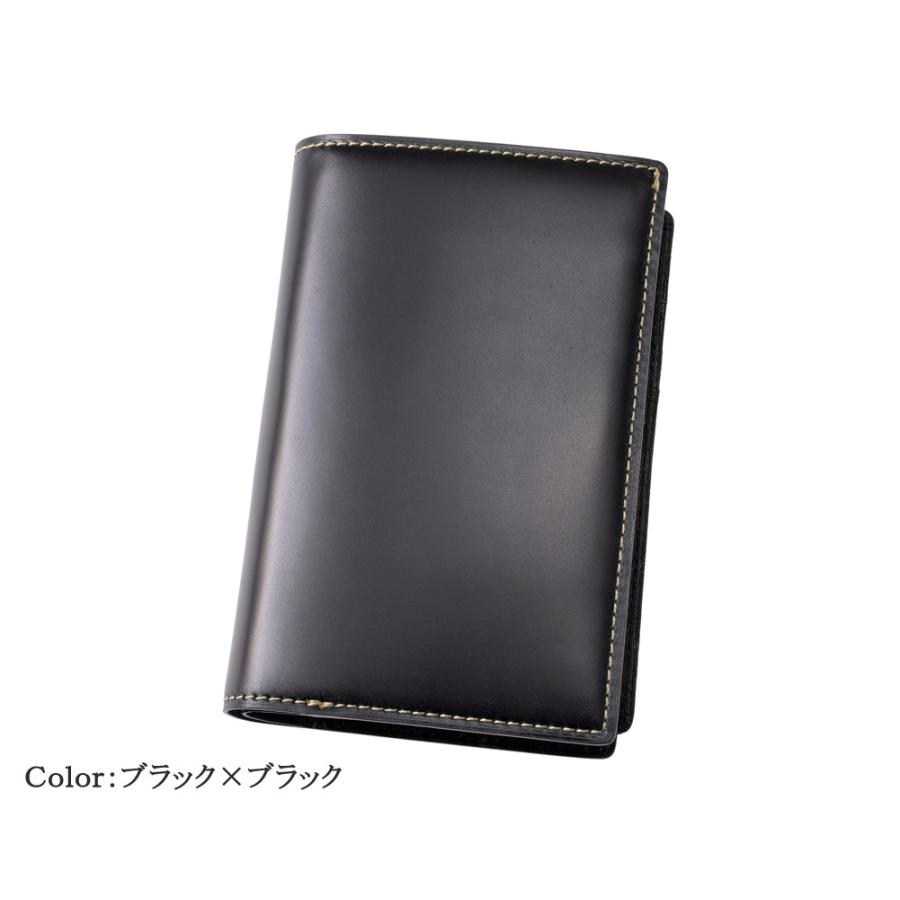 コードバン 財布 メンズ 二つ折り オイルコードバン ヴィンテージワックスドレザー ノイインテレッセ Neu interesse ベロ付き 小銭入れ付き 3091の画像