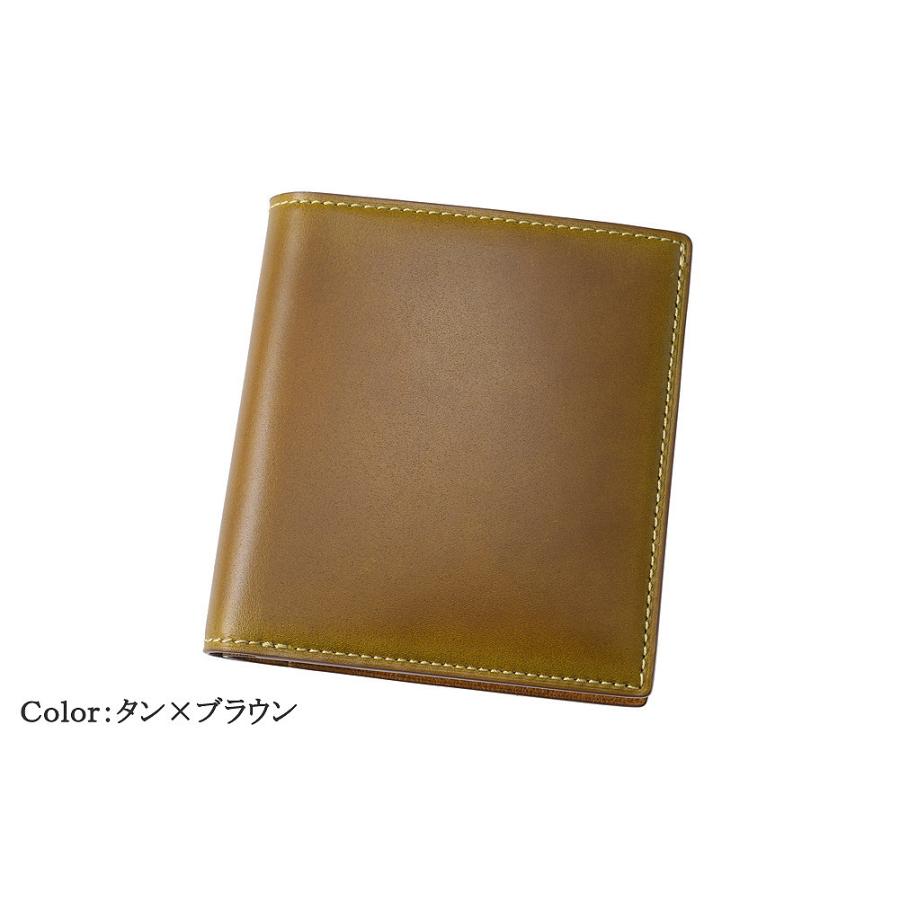 コードバン 財布 メンズ 二つ折り コンパクト オイルコードバン ヴィンテージワックスドレザー ノイインテレッセ Neu interesse 小銭入れ付き 3092の画像
